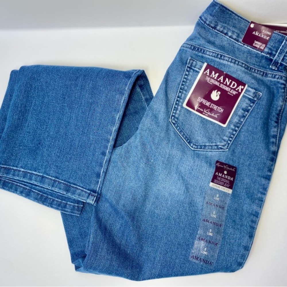 Gloria Vanderbilt Amanda Tapered Leg Classic Rise Jean | 8 Long